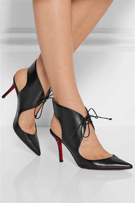 louiebutton|louboutin lace up shoes.